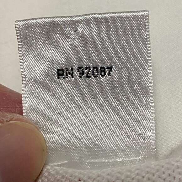 REAL CLOTHES Saks Fifth Ave White Pima Cotton Beaded Trim Top 90s Y2K S - Picture 13 of 15